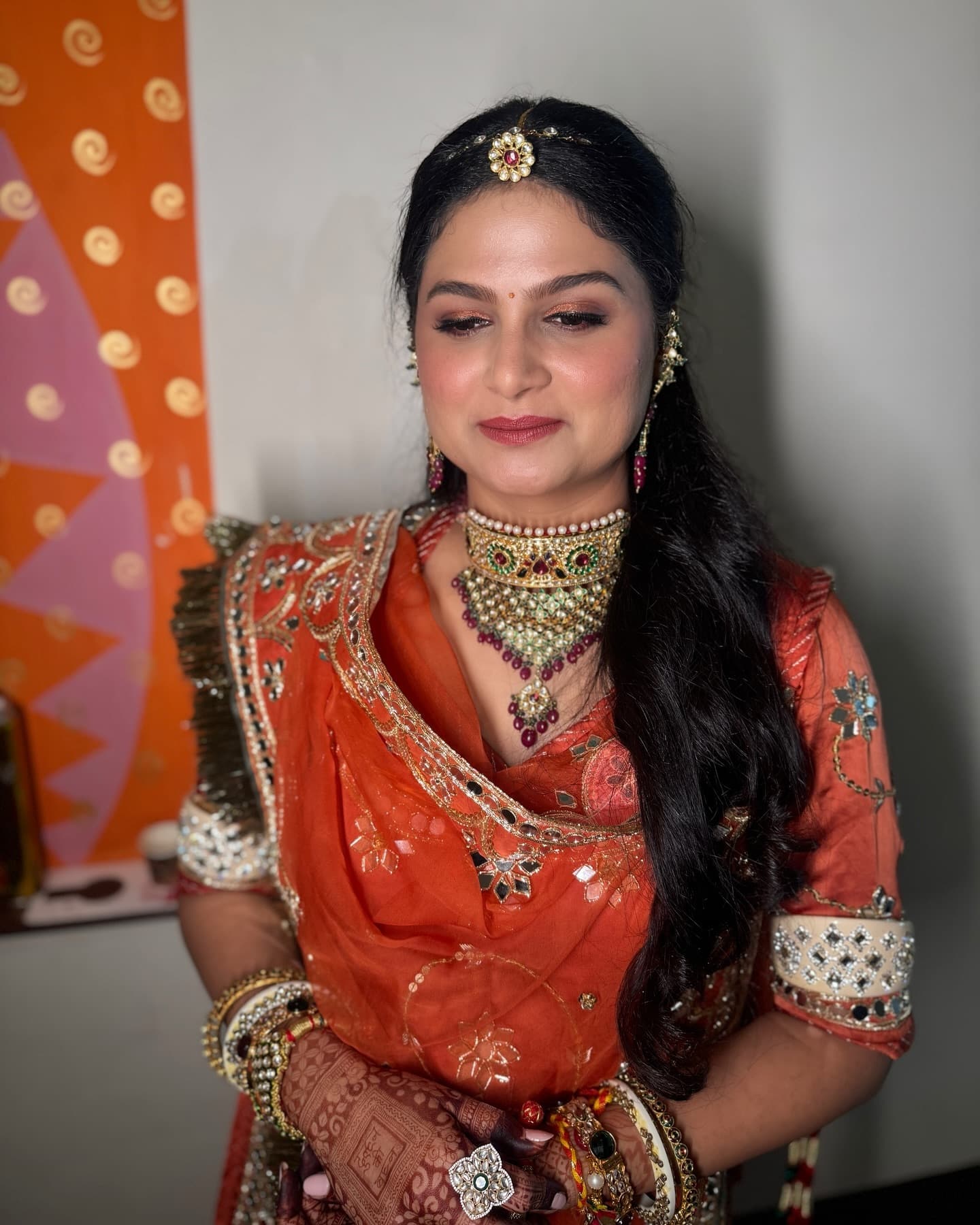 Heena in traditional Indian attire